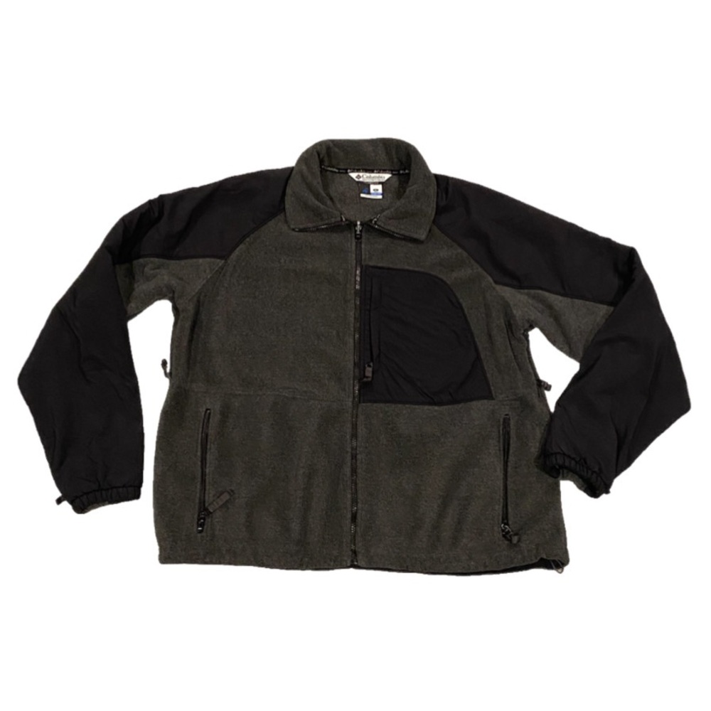 Columbia Sportswear Fleece Jacket Interchange Men's Size XL Gray/Black Full Zip
